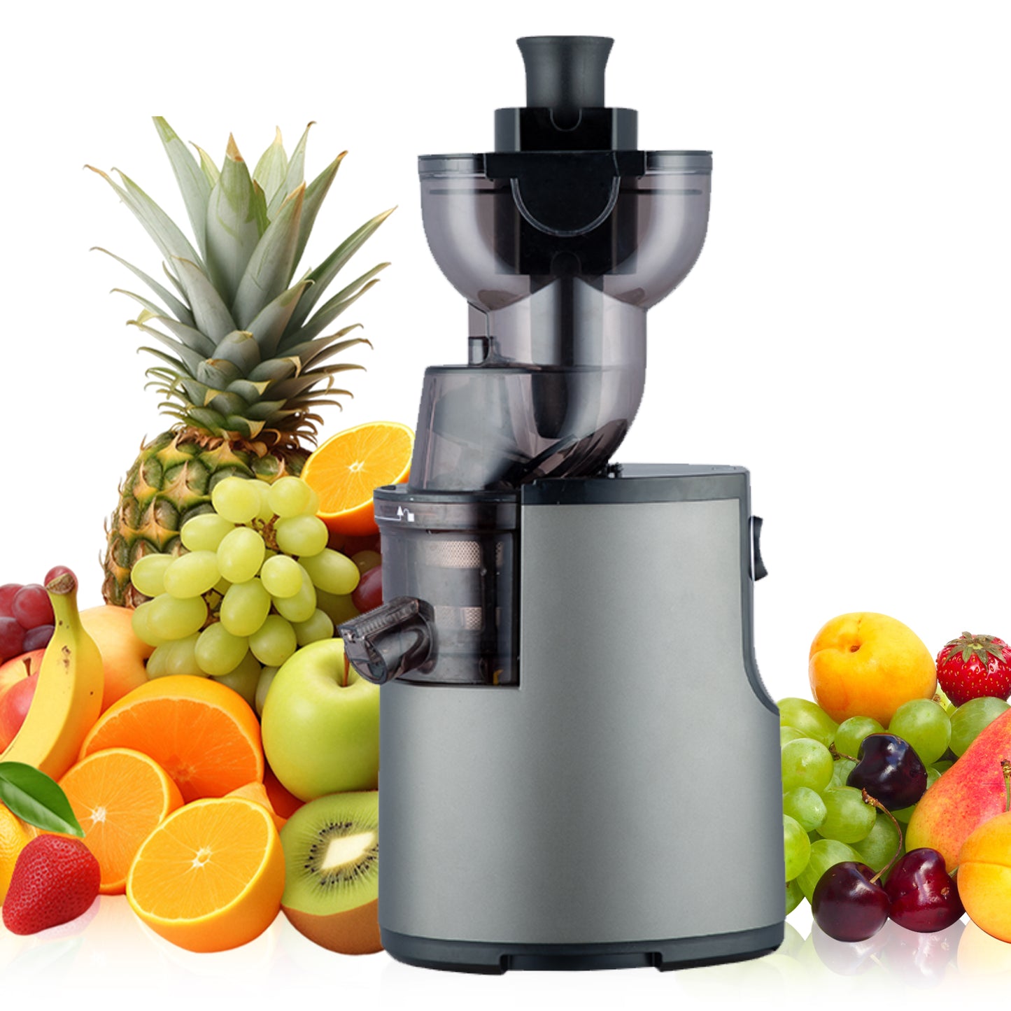 Cold Press Juicer, 250W Slow Masticating Juicer,Big Wide Feed Chute–Fits Whole Fruits & Vegetables – High Juice Yield, Easy to Clean, BPA-Free, 55 RPM Quiet Motor –Perfect for Home & Family
