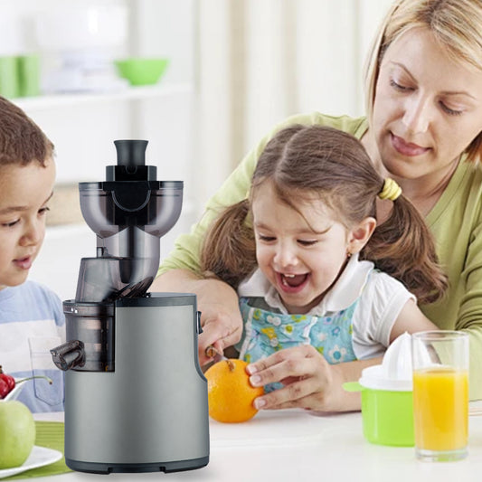 Cold Press Juicer, 250W Slow Masticating Juicer,Big Wide Feed Chute–Fits Whole Fruits & Vegetables – High Juice Yield, Easy to Clean, BPA-Free, 55 RPM Quiet Motor –Perfect for Home & Family